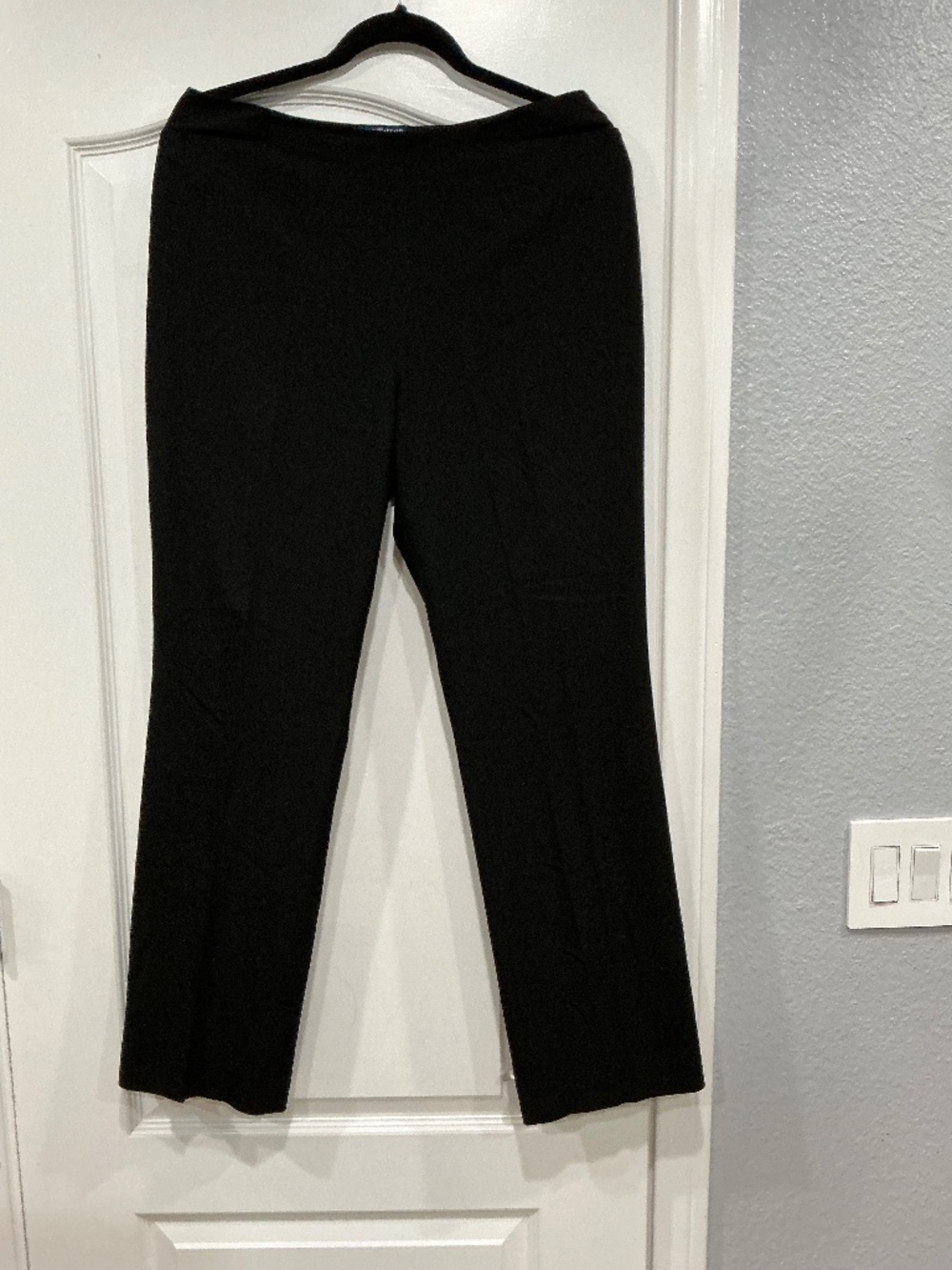 Ann Taylor: Blue & Black Wide Leg Ankle Trousers